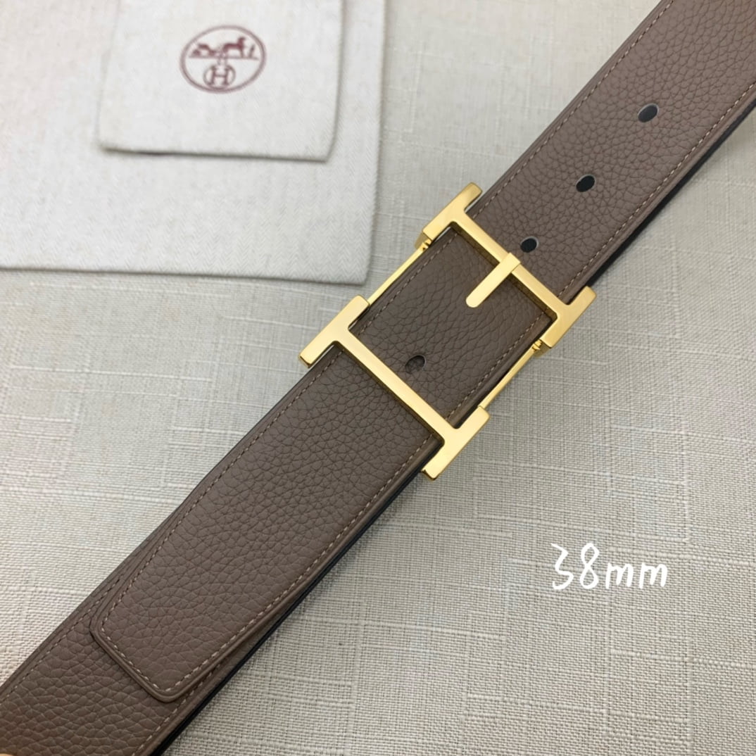 1:1 Replica Hermes H Belt Buckle & Reversible Brown For Women, Women Belt - Image 8