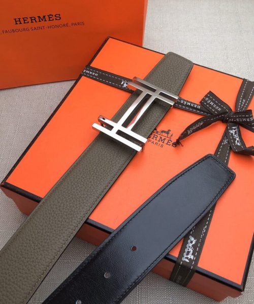 1:1 Replica Hermes H Belt Buckle & Reversible Brown For Women, Women Belt