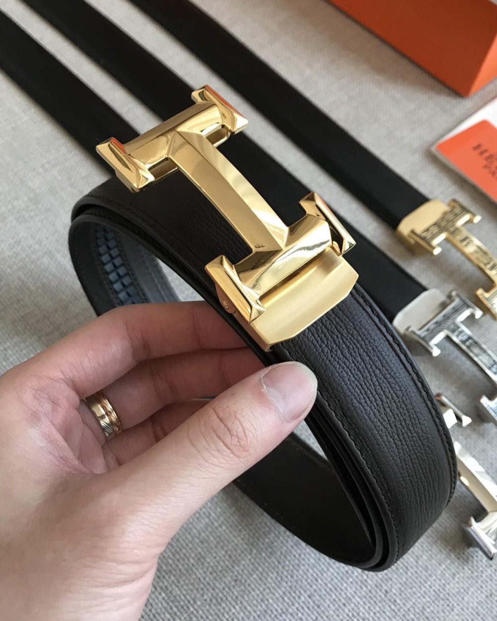 1:1 Replica Hermes H Belt Buckle & Reversible Strap Black For Women, Women Belt