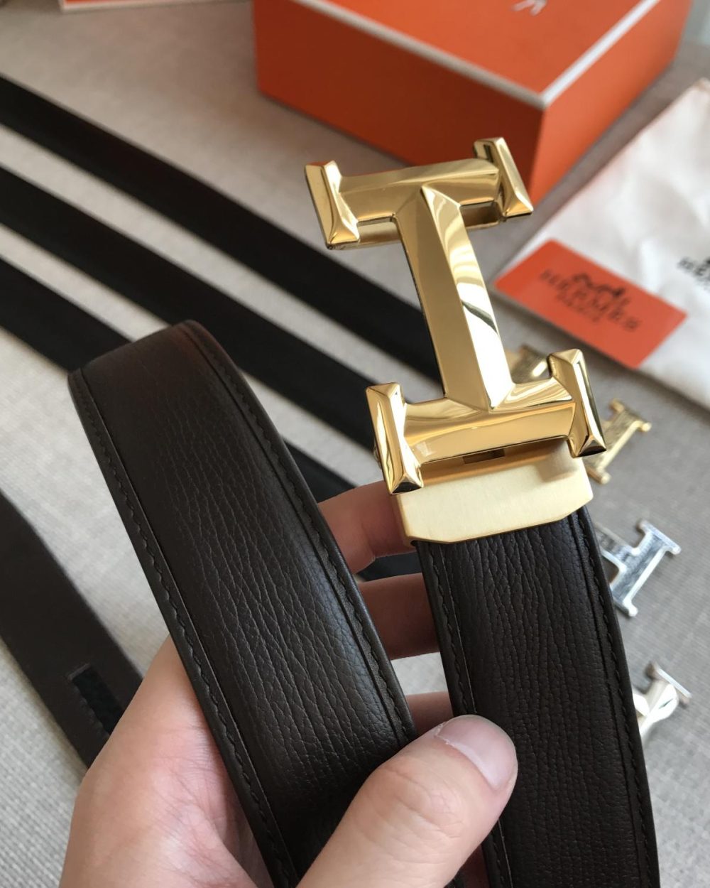 1:1 Replica Hermes H Belt Buckle & Reversible Strap Black For Women, Women Belt