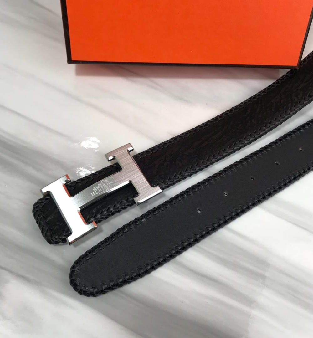 1:1 Replica Hermes H Belt Buckle With Hermes Logo & Reversible Black For Women, Women Belt