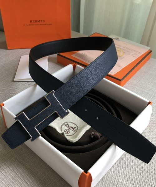 1:1 Replica Hermes H Guillochee Belt Buckle & Reversible Strap Black For Women, Women Belt