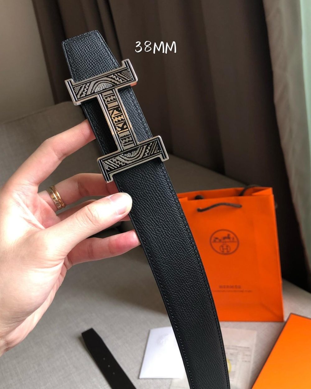 1:1 Replica Hermes H Touareg Belt Buckle & Reversible Black For Women, Women Belt