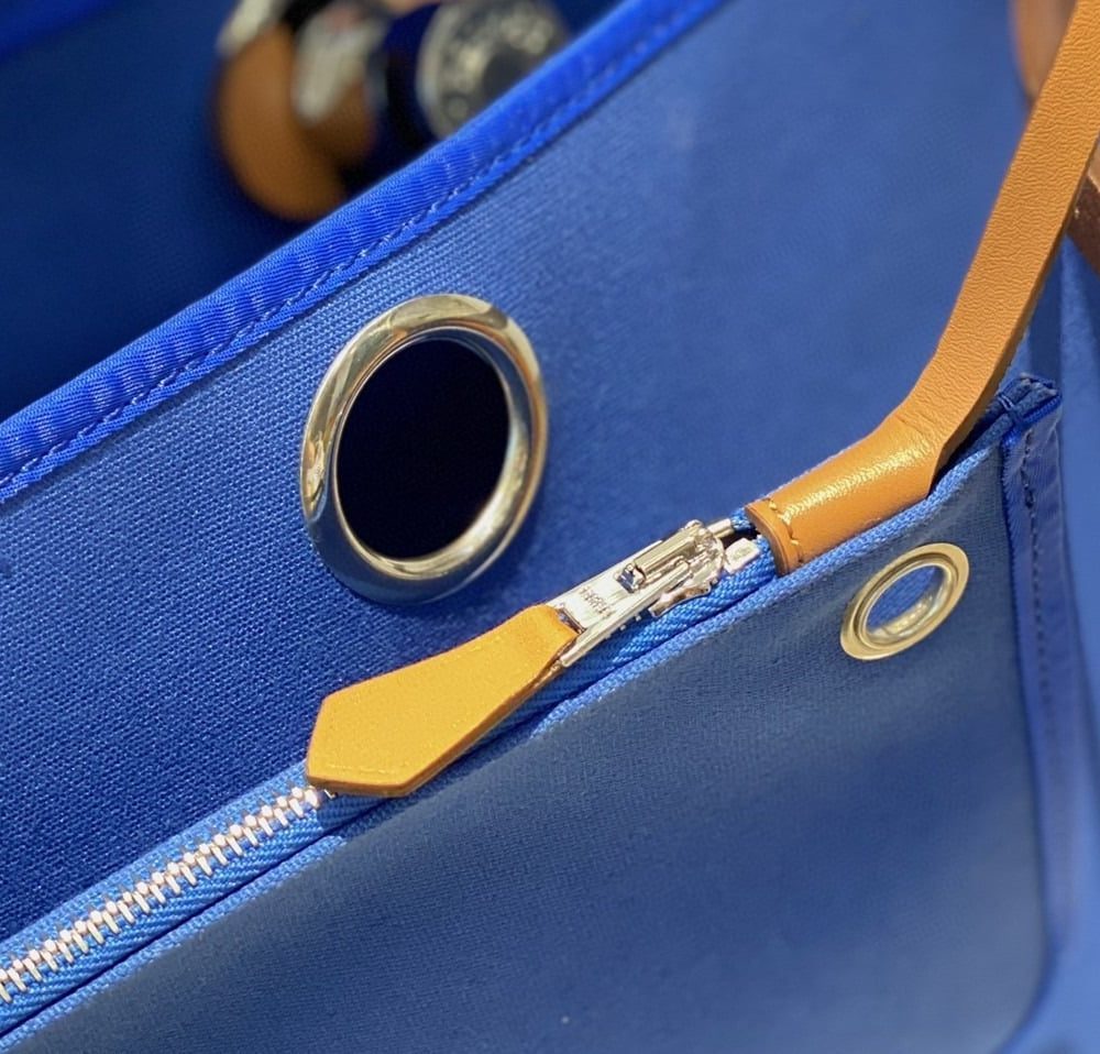 1:1 Replica Hermes Herbag Zip Bag Blue, Silver Toned Hardware Bag For Women, Women's Handbags, Shoulder Bags 12.2in/31cm