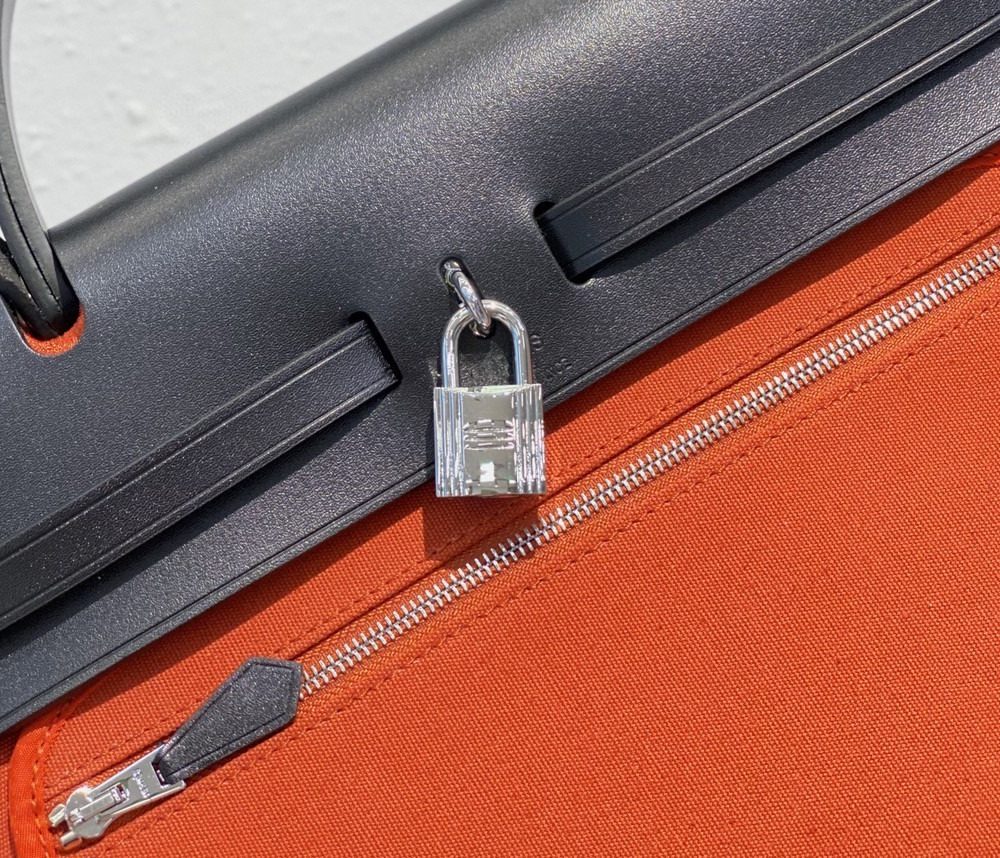 1:1 Replica Hermes Herbag Zip Bag Red, Silver Toned Hardware Bag For Women, Women's Handbags, Shoulder Bags 12.2in/31cm