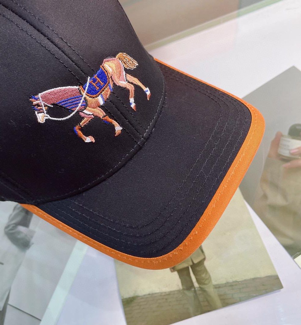 Hermes Horse Cap Black Hermes Cap