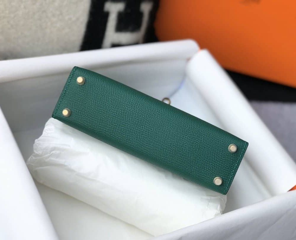1:1 Replica Hermes Kelly 19 Green With Gold Toned Hardware Bag For Women, Women's Handbags, Shoulder Bags 7.5in/19cm