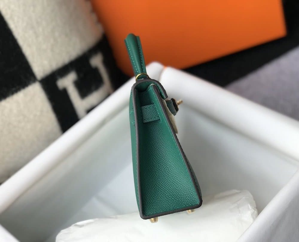 1:1 Replica Hermes Kelly 19 Green With Gold Toned Hardware Bag For Women, Women's Handbags, Shoulder Bags 7.5in/19cm