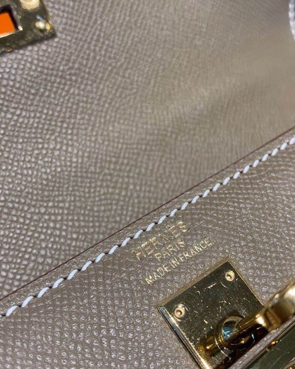 1:1 Replica Hermes Kelly 25 Sellier Epsom Etoupe Bag For Women, Women's Handbags, Shoulder Bags 10in/25cm