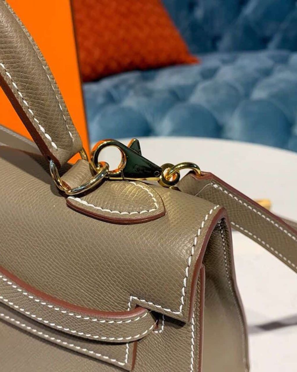 1:1 Replica Hermes Kelly 25 Sellier Epsom Etoupe Bag For Women, Women's Handbags, Shoulder Bags 10in/25cm