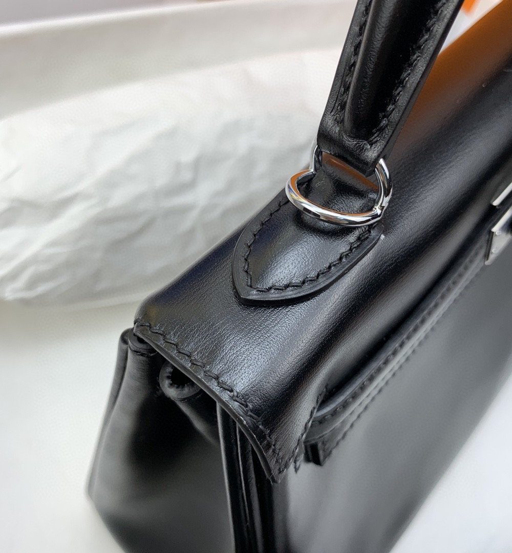 1:1 Replica Hermes Kelly 25 Swift Black Bag For Women, Women's Handbags, Shoulder Bags 10in/25cm