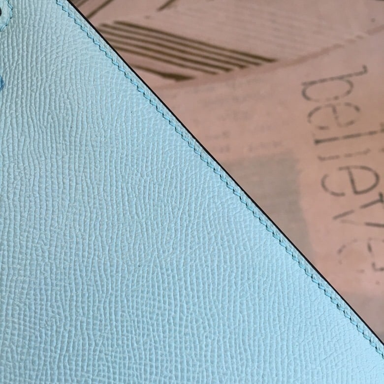 1:1 Replica Hermes Kelly 28 Bleu Frida Evercolor Bag With Sliver Toned Harware For Women, Women's Handbags, Shoulder Bags 11in/28cm - Image 5