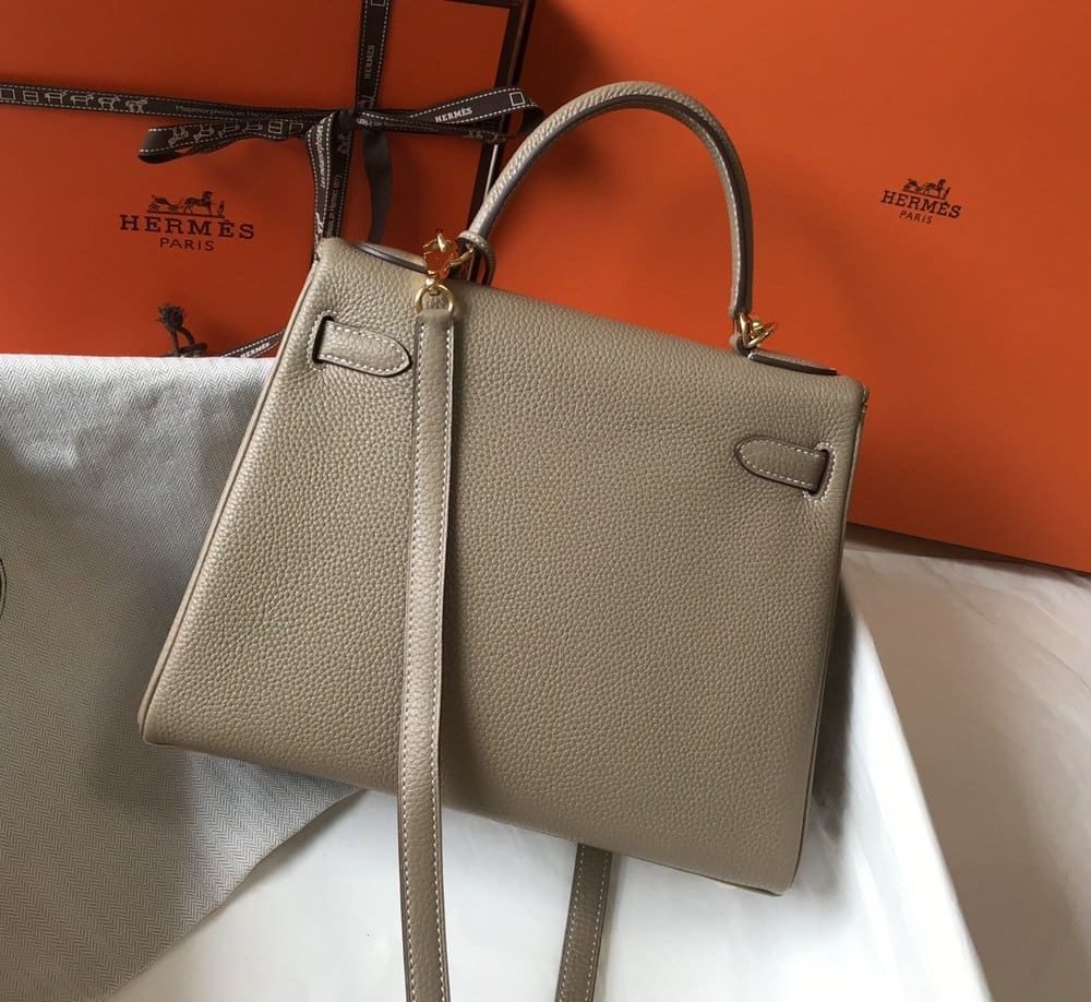 1:1 Replica Hermes Kelly 28 Etoupe Togo Bag For Women, Women's Handbags, Shoulder Bags 11in/28cm