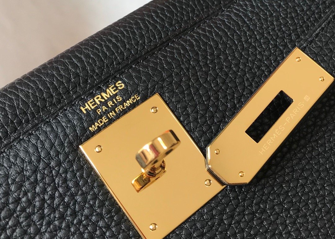 1:1 Replica Hermes Kelly 28 Retourne Togo Black Bag For Women, Women's Handbags, Shoulder Bags 11in/28cm - Image 6