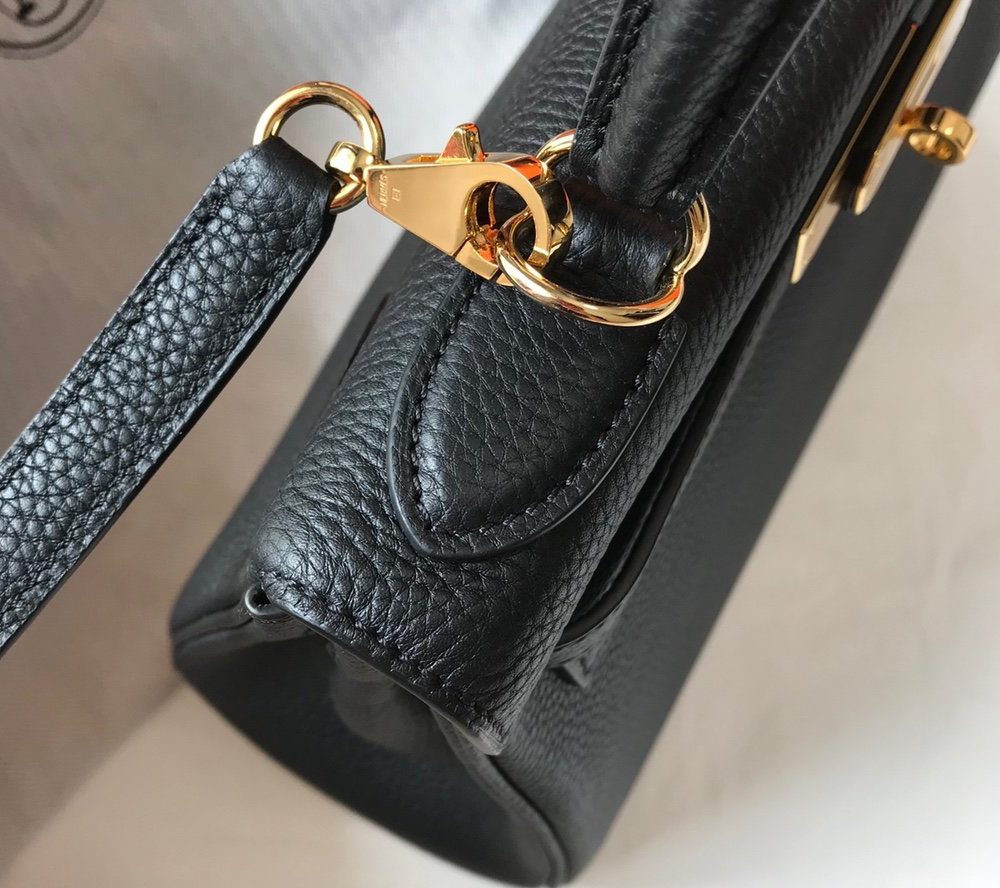 1:1 Replica Hermes Kelly 28 Retourne Togo Black Bag For Women, Women's Handbags, Shoulder Bags 11in/28cm