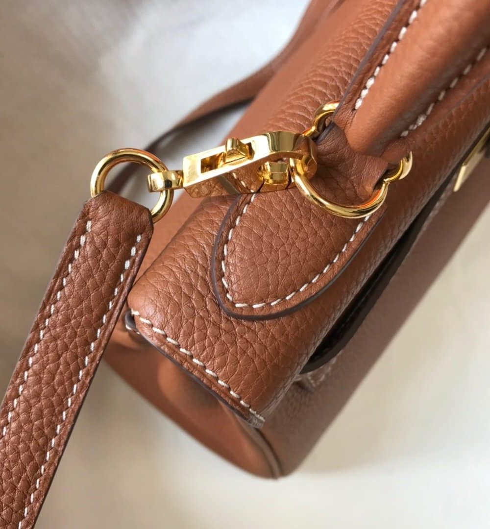 1:1 Replica Hermes Kelly 28 Retourne Togo Brown Bag For Women, Women's Handbags, Shoulder Bags 11in/28cm