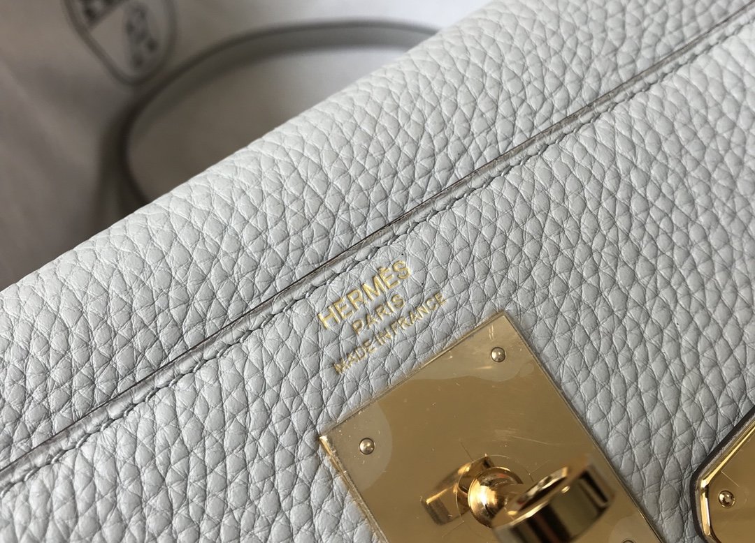 1:1 Replica Hermes Kelly 28 Retourne Togo White Bag For Women, Women's Handbags, Shoulder Bags 11in/28cm - Image 7