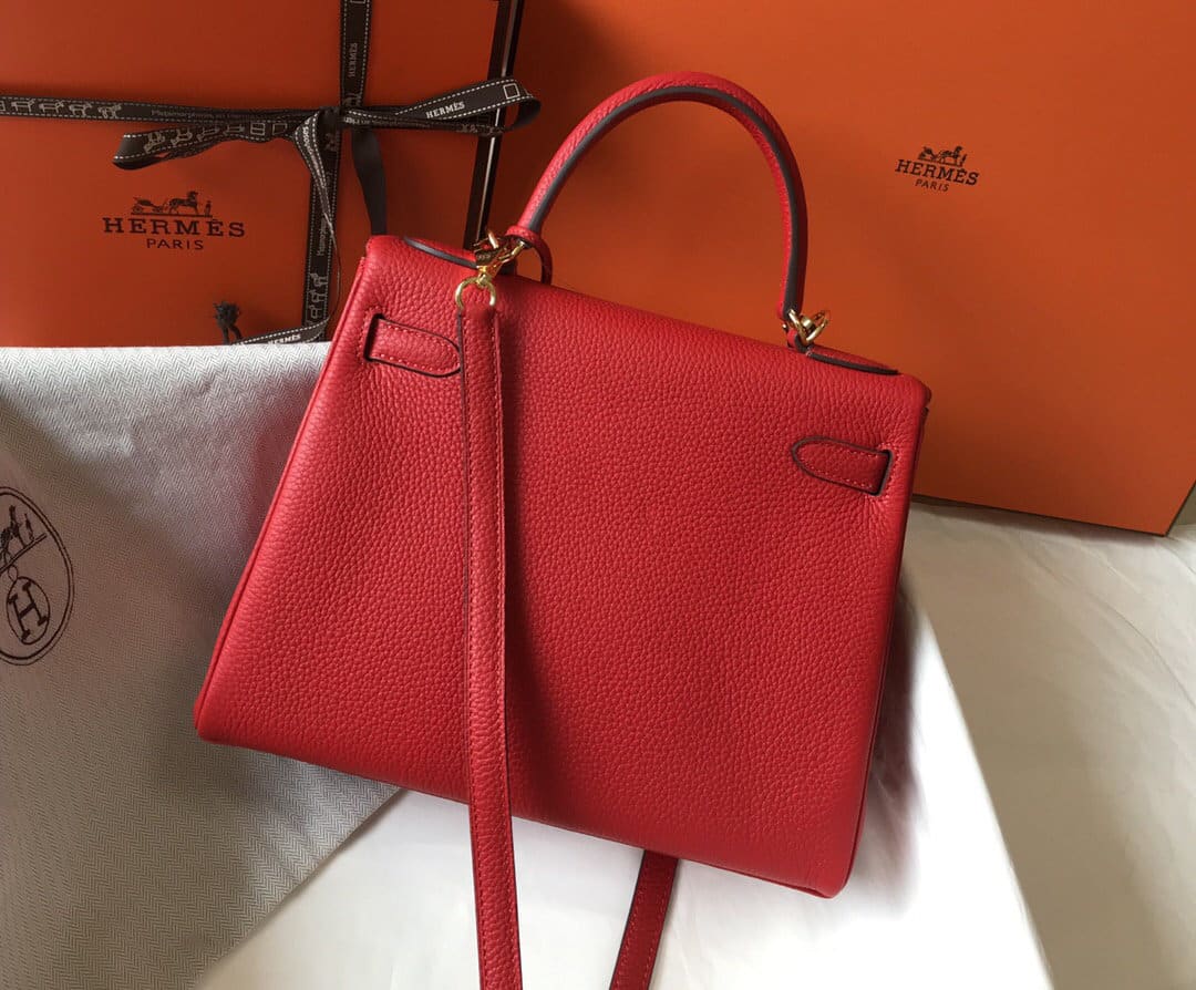1:1 Replica Hermes Kelly 28 Rouge Casaque Togo Bag For Women, Women's Handbags, Shoulder Bags 11in/28cm - Image 2