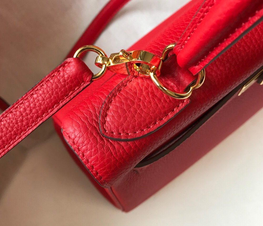 1:1 Replica Hermes Kelly 28 Rouge Casaque Togo Bag For Women, Women's Handbags, Shoulder Bags 11in/28cm