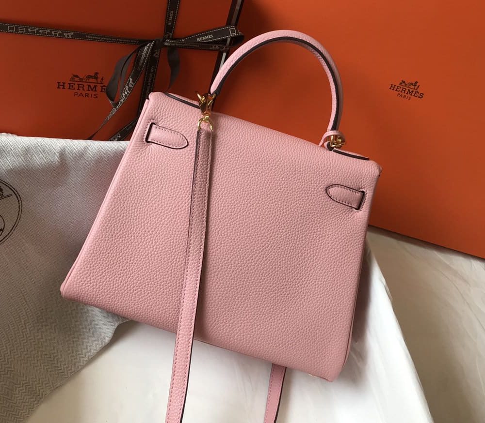 1:1 Replica Hermes Kelly 28cm Bubblegum Pink Togo Bag For Women, Women's Handbags, Shoulder Bags 11in/28cm