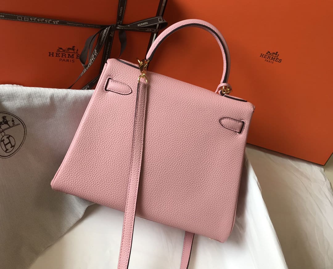 1:1 Replica Hermes Kelly 28cm Bubblegum Pink Togo Bag For Women, Women's Handbags, Shoulder Bags 11in/28cm - Image 5