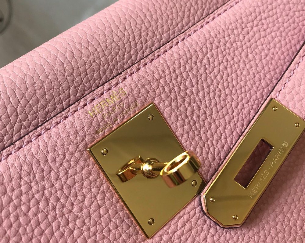 1:1 Replica Hermes Kelly 28cm Bubblegum Pink Togo Bag For Women, Women's Handbags, Shoulder Bags 11in/28cm