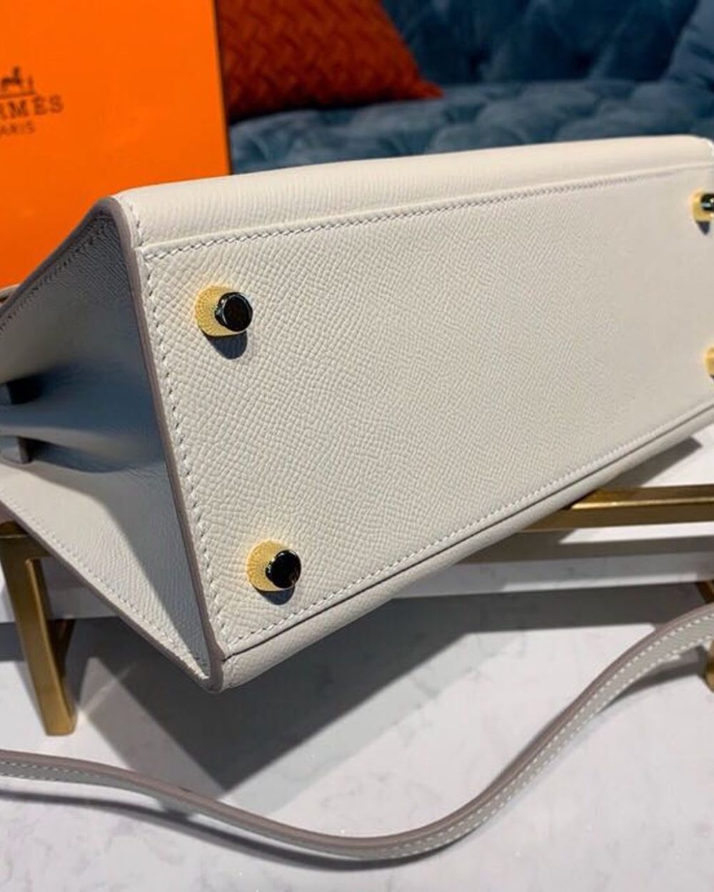 1:1 Replica Hermes Kelly Craie For Women Gold Toned Hardware 10in/25cm