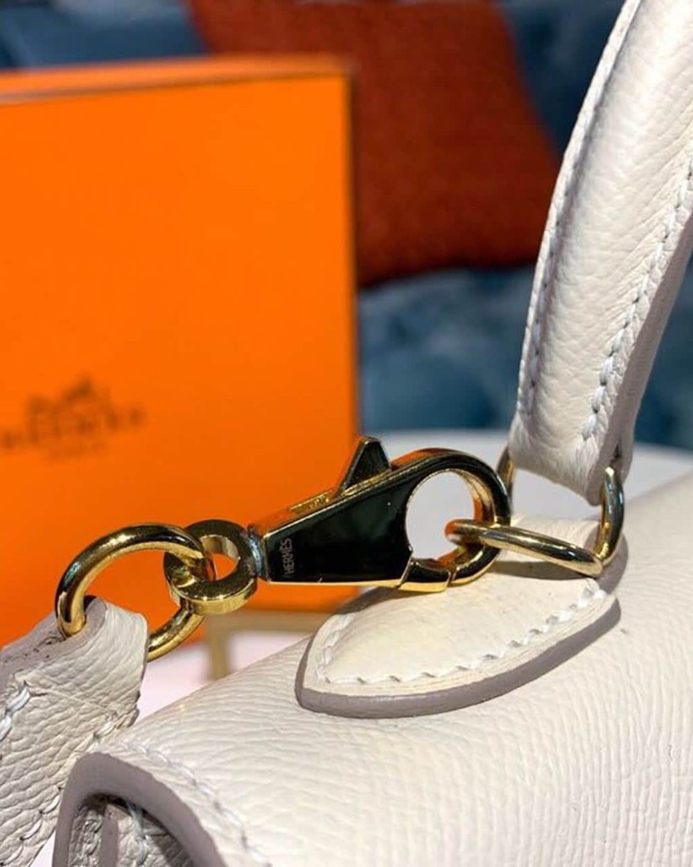 1:1 Replica Hermes Kelly Craie For Women Gold Toned Hardware 10in/25cm