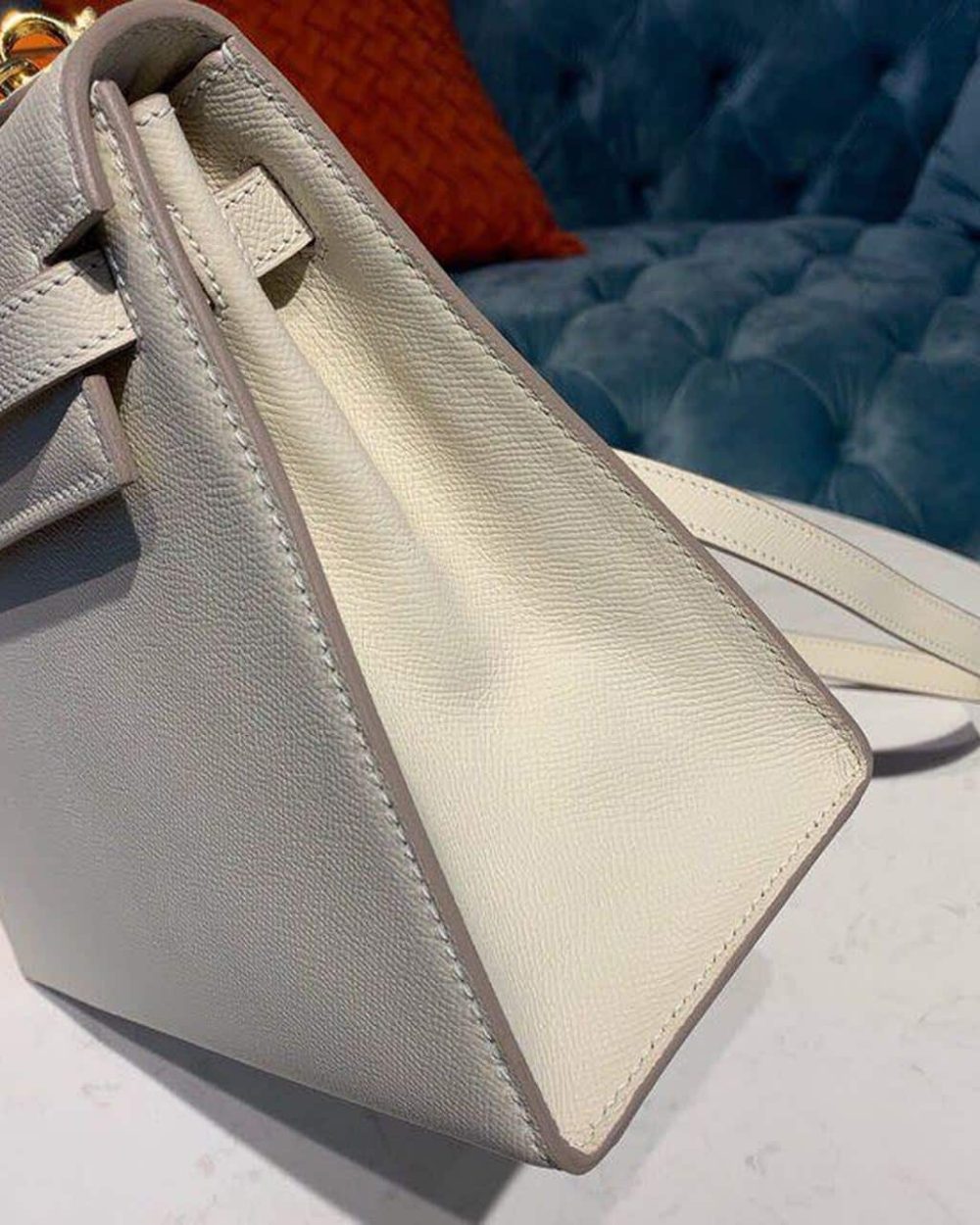 1:1 Replica Hermes Kelly Craie For Women Gold Toned Hardware 10in/25cm