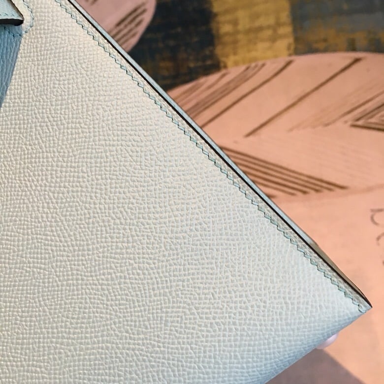 1:1 Replica Hermes Kelly Light Blue For Women Silver Toned Hardware 10in/25cm - Image 3