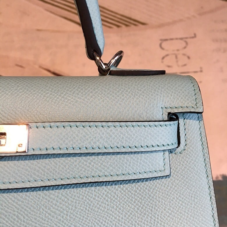 1:1 Replica Hermes Kelly Light Blue For Women Silver Toned Hardware 10in/25cm - Image 5