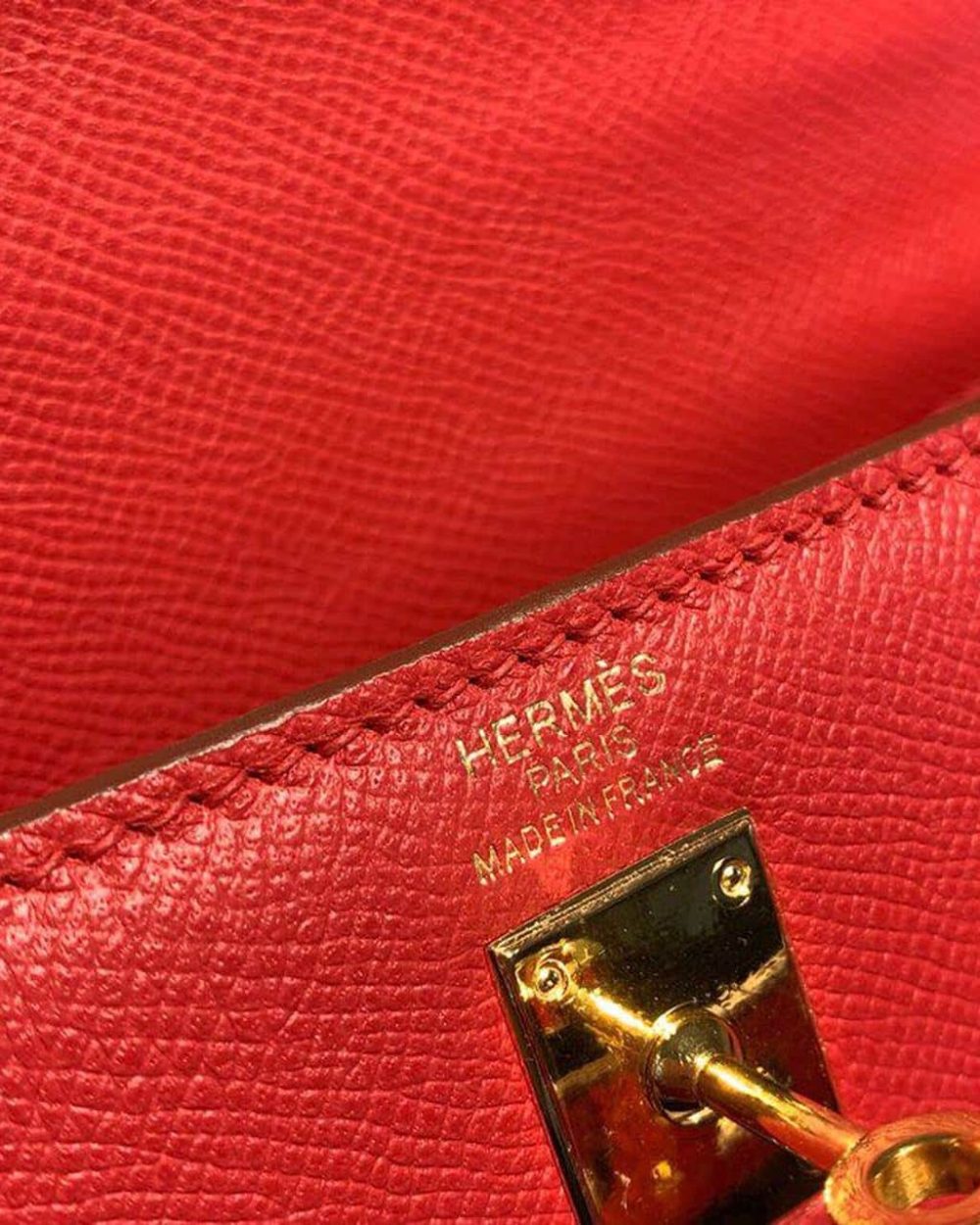 1:1 Replica Hermes Kelly Tomate For Women Gold Toned Hardware 10in/25cm