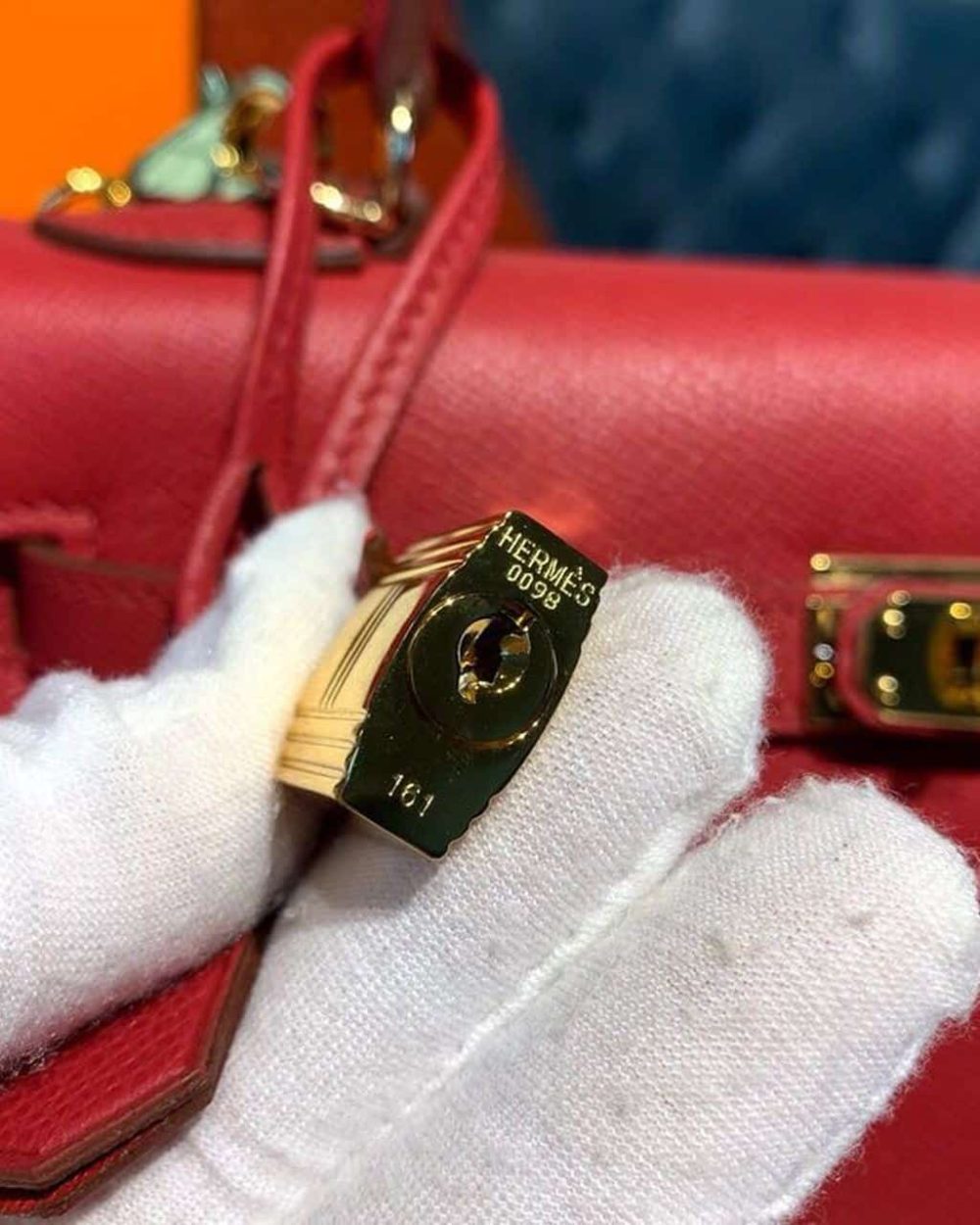 1:1 Replica Hermes Kelly Tomate For Women Gold Toned Hardware 10in/25cm