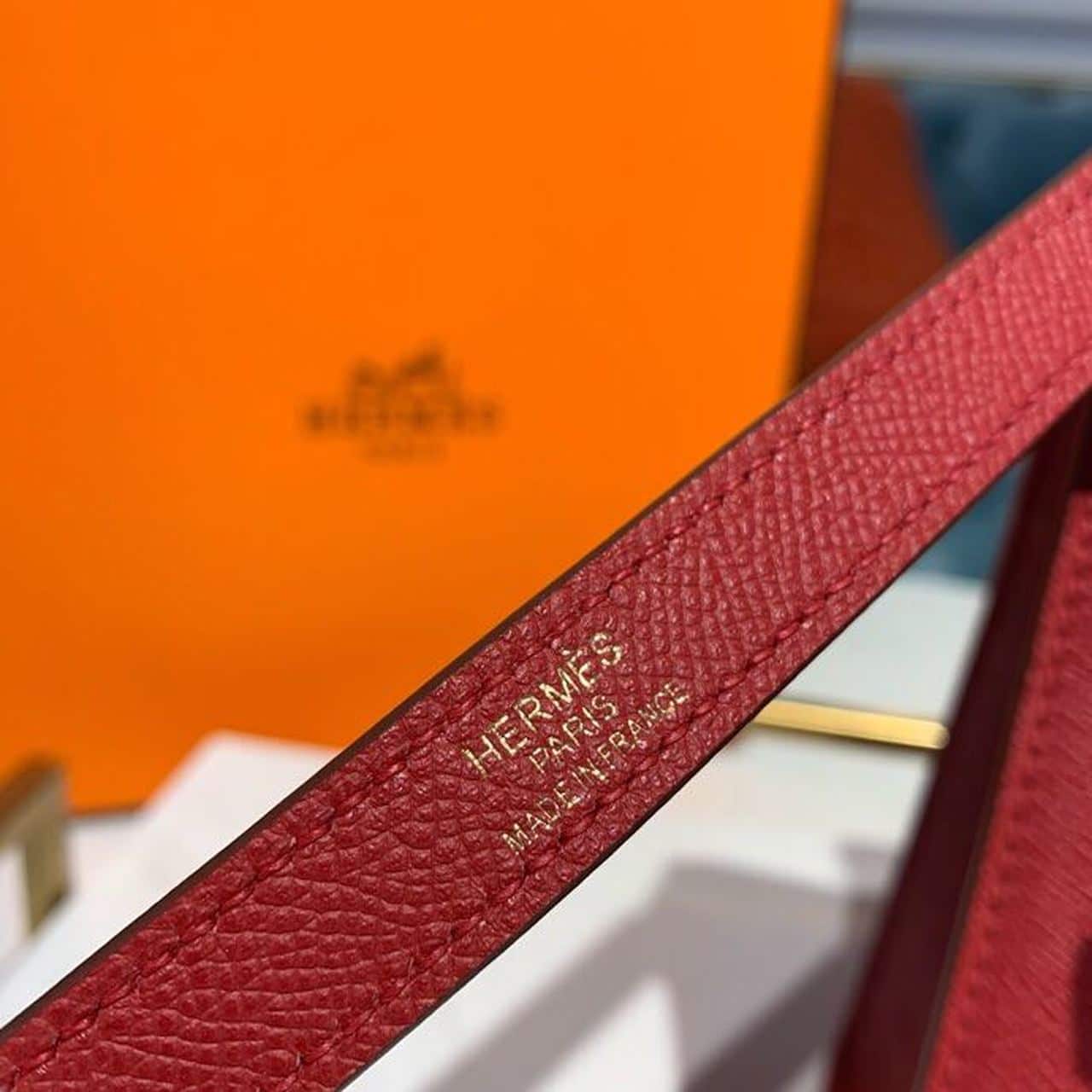 1:1 Replica Hermes Kelly Tomate For Women Gold Toned Hardware 10in/25cm - Image 6