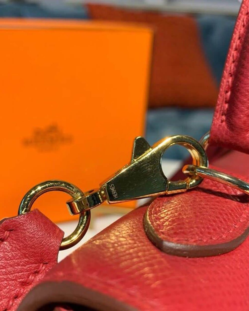 1:1 Replica Hermes Kelly Tomate For Women Gold Toned Hardware 10in/25cm