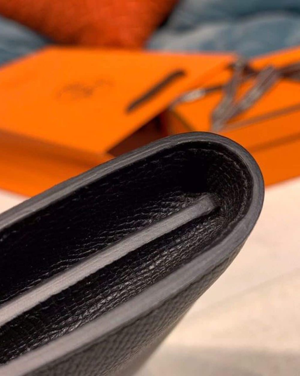 1:1 Replica Hermes Kelly Wallet To Go Woc Black With Gold Toned Hardware Bag For Women 8.2in/21cm