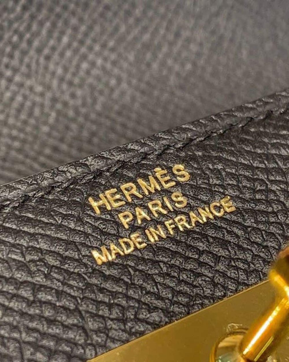 1:1 Replica Hermes Kelly Wallet To Go Woc Black With Gold Toned Hardware Bag For Women 8.2in/21cm