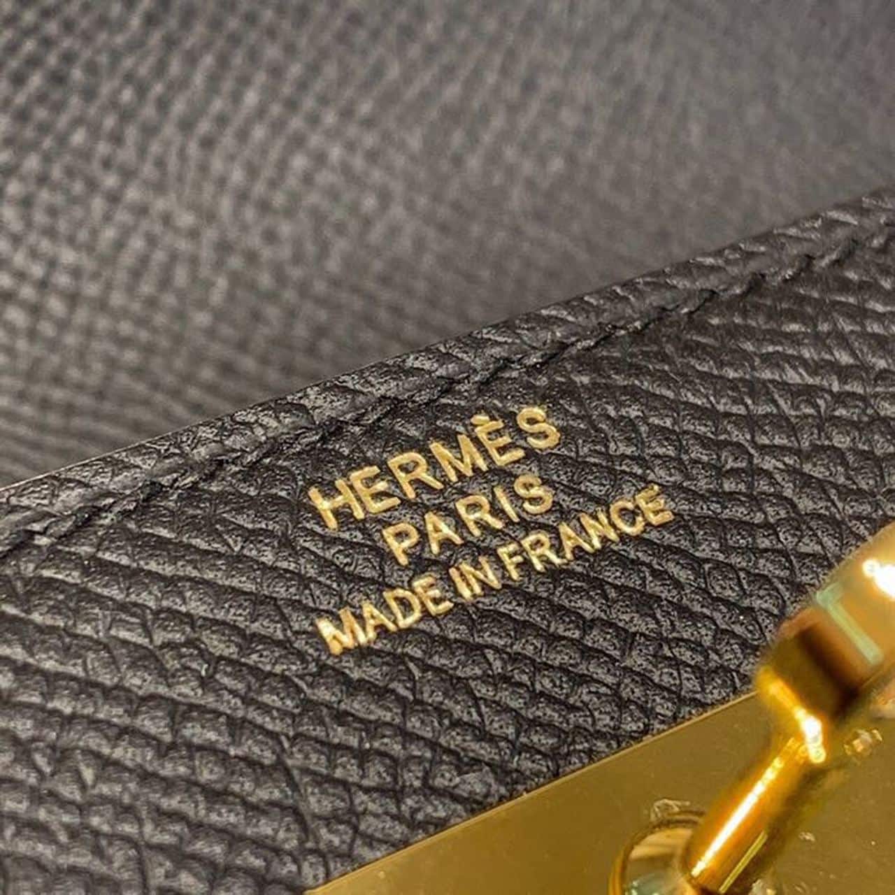 1:1 Replica Hermes Kelly Wallet To Go Woc Black With Gold Toned Hardware Bag For Women 8.2in/21cm - Image 12