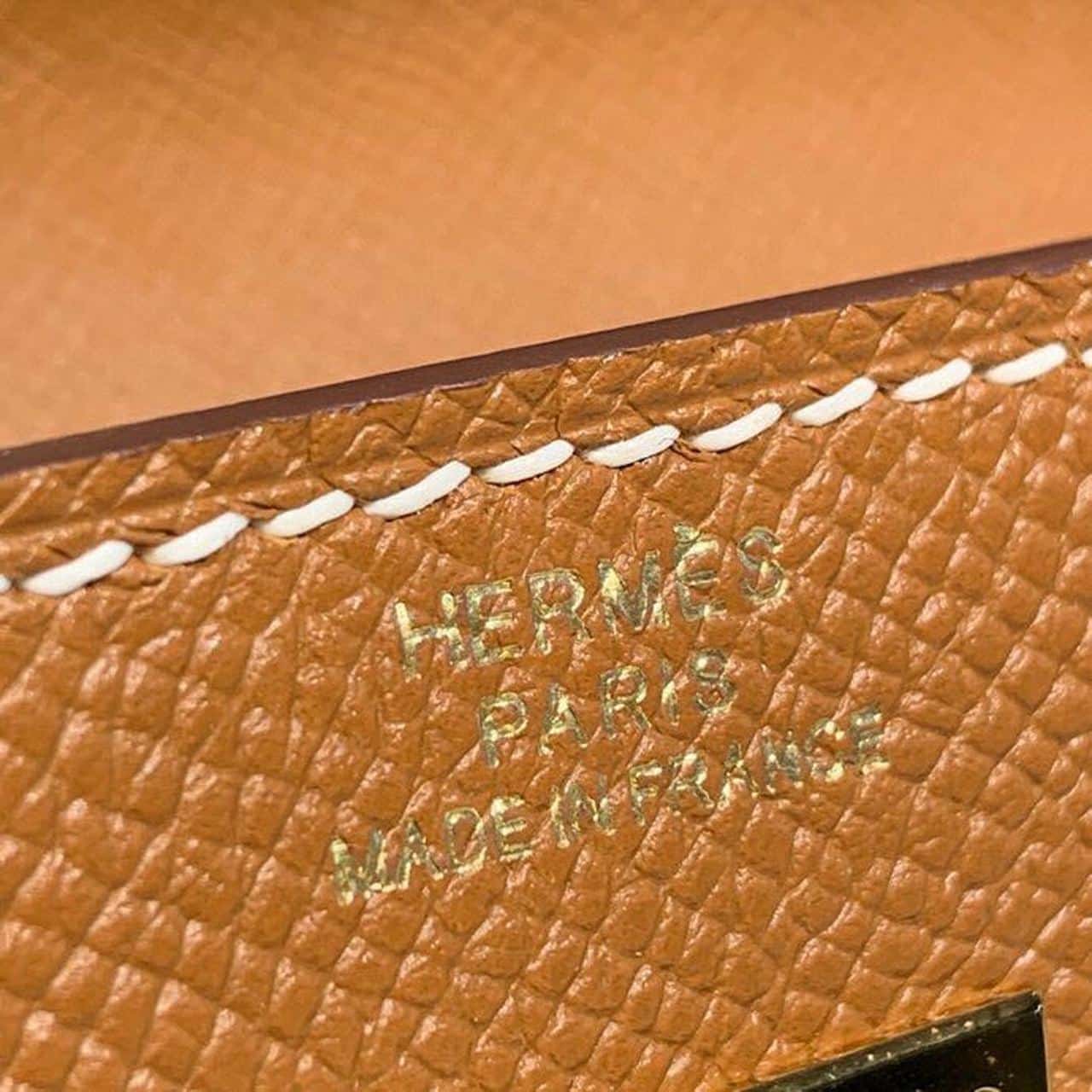 1:1 Replica Hermes Kelly Wallet To Go Woc Brown With Gold Toned Hardware Bag For Women 8.2in/21cm - Image 16