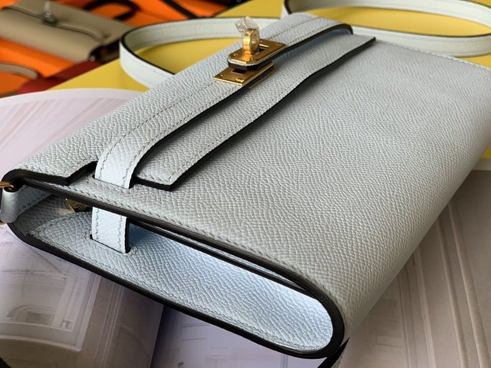 1:1 Replica Hermes Kelly Wallet To Go Woc Epsom White For Women, Women's Wallet 8.3in/21cm