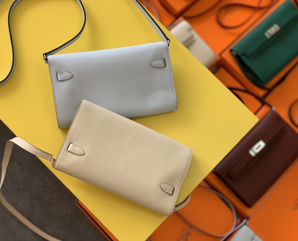 1:1 Replica Hermes Kelly Wallet To Go Woc Epsom White For Women, Women's Wallet 8.3in/21cm