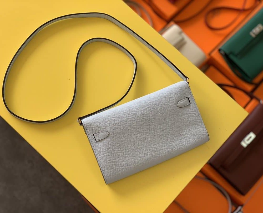 1:1 Replica Hermes Kelly Wallet To Go Woc Epsom White For Women, Women's Wallet 8.3in/21cm