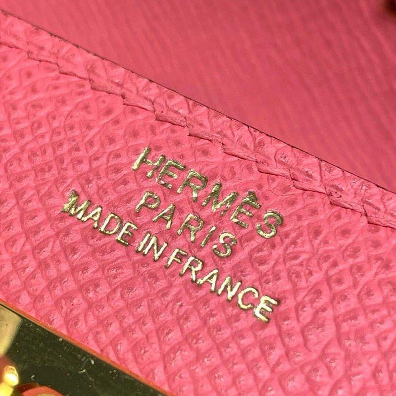1:1 Replica Hermes Kelly Wallet To Go Woc Pink With Gold Toned Hardware Bag For Women 8.2in/21cm - Image 13