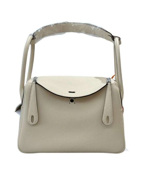 1:1 Replica Hermes Lady Lindi Bag White/Black/Green Khaki For Women 10.2in/26cm