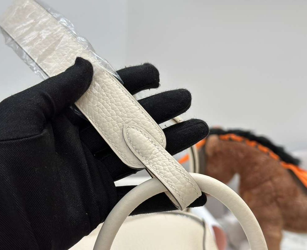 1:1 Replica Hermes Lady Lindi Bag White/Black/Green Khaki For Women 10.2in/26cm