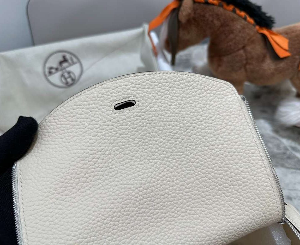 1:1 Replica Hermes Lady Lindi Bag White/Black/Green Khaki For Women 10.2in/26cm