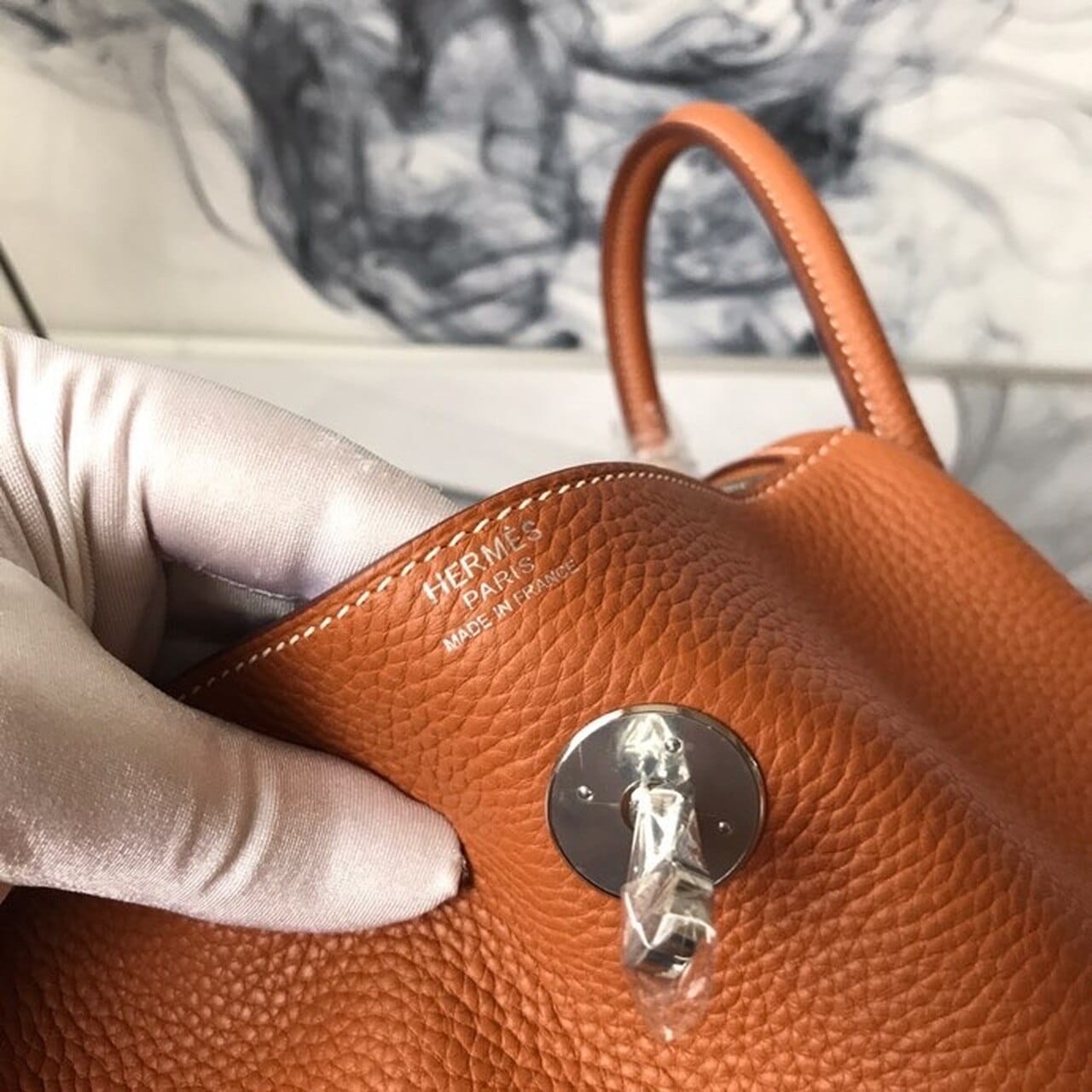 1:1 Replica Hermes Lindy Clemence Bag Bronze For Women, Women’s Handbags, Shoulder And Crossbody Bags 10.2in/26cm - Image 9