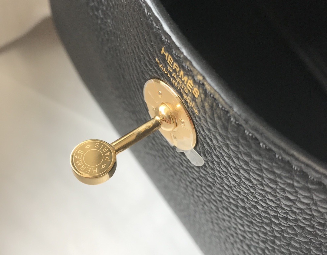 1:1 Replica Hermes Lindy Mini Clemence Bag Black For Women, Women’s Handbags, Shoulder And Crossbody Bags 7.5in/19cm - Image 6