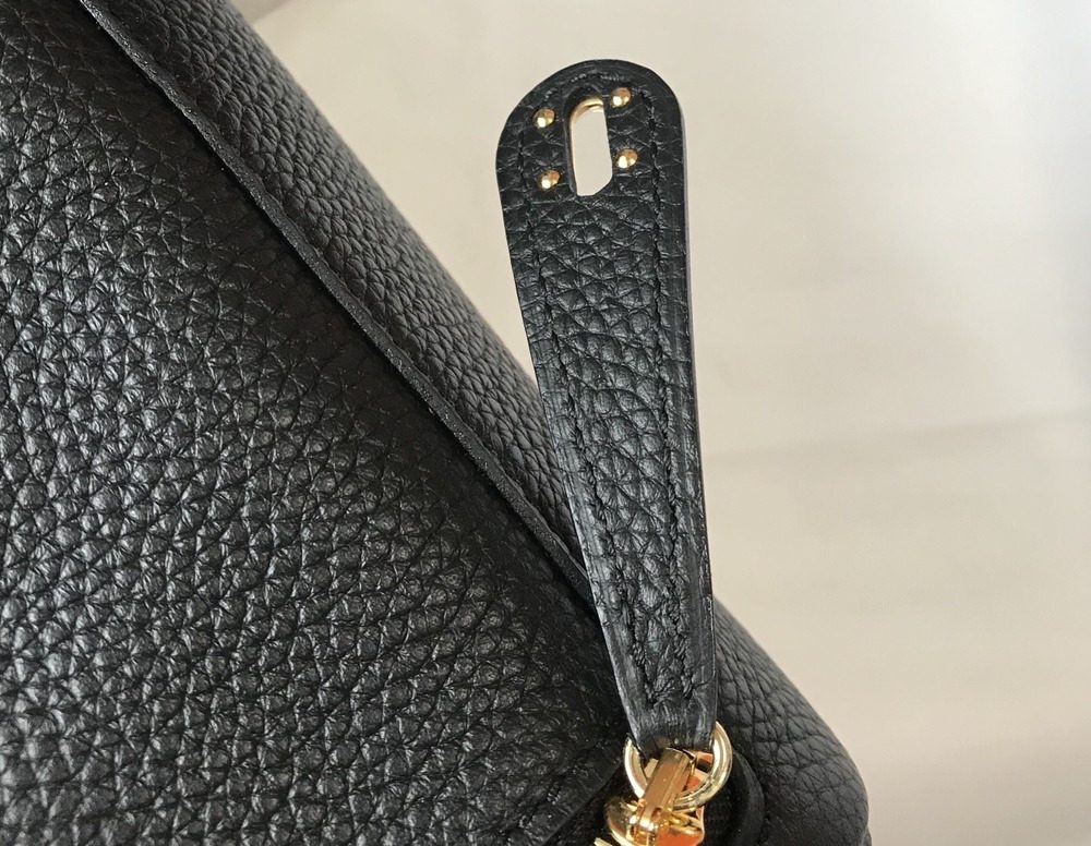 1:1 Replica Hermes Lindy Mini Clemence Bag Black For Women, Women’s Handbags, Shoulder And Crossbody Bags 7.5in/19cm