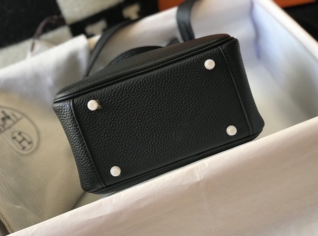 1:1 Replica Hermes Lindy Mini Clemence Bag Black For Women, Women’s Handbags, Shoulder And Crossbody Bags 7.5in/19cm - Image 7